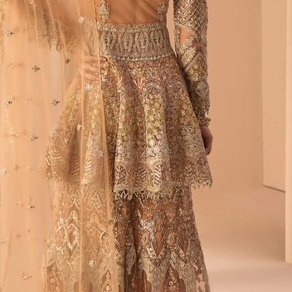 Lashkara Bridal Sharara Suit Indian Wear - Picture 2 of 2